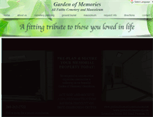 Tablet Screenshot of gardenofmemoriesmausoleum.com